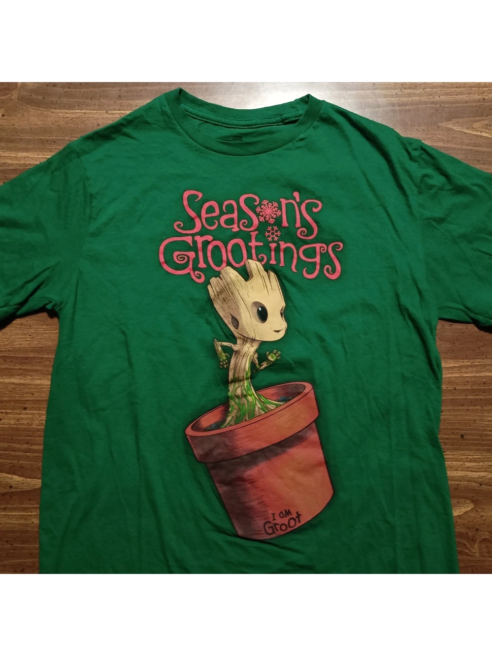 Groot Christmas T-shirt - Medium // Marvel Comics Guardians cute funny tee shirt